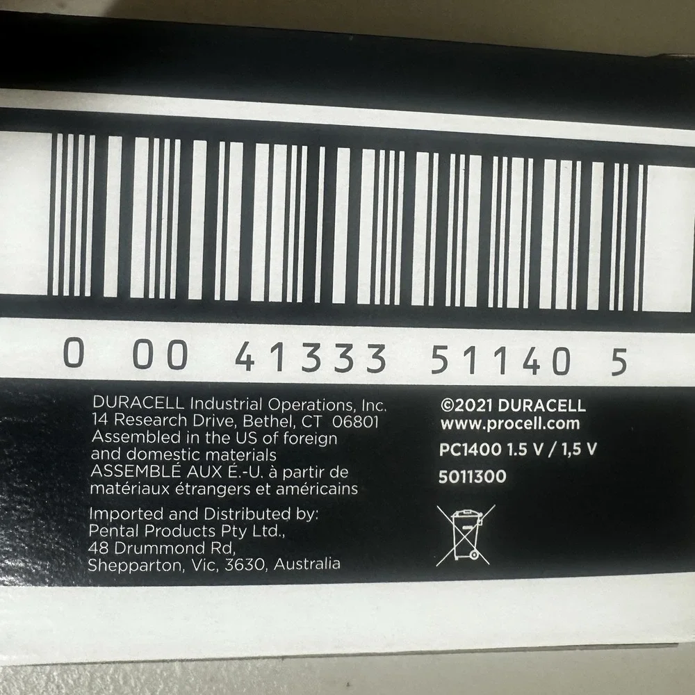 Procell C‎ Batteries 12 Pack Industrial Constant Exp 2033 New Pro Duracell